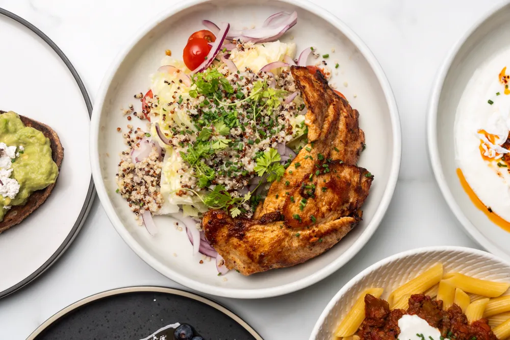 Grilled chicken and quinoa salad